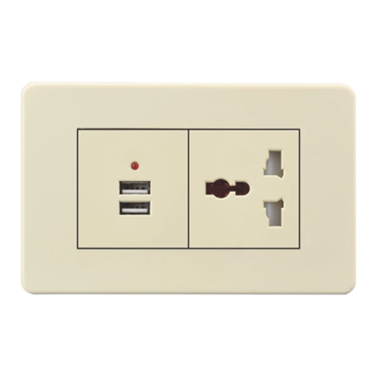 Professional Factory Price Household Accept Custom US Standard Wall Outlet Socket With 2 USB
