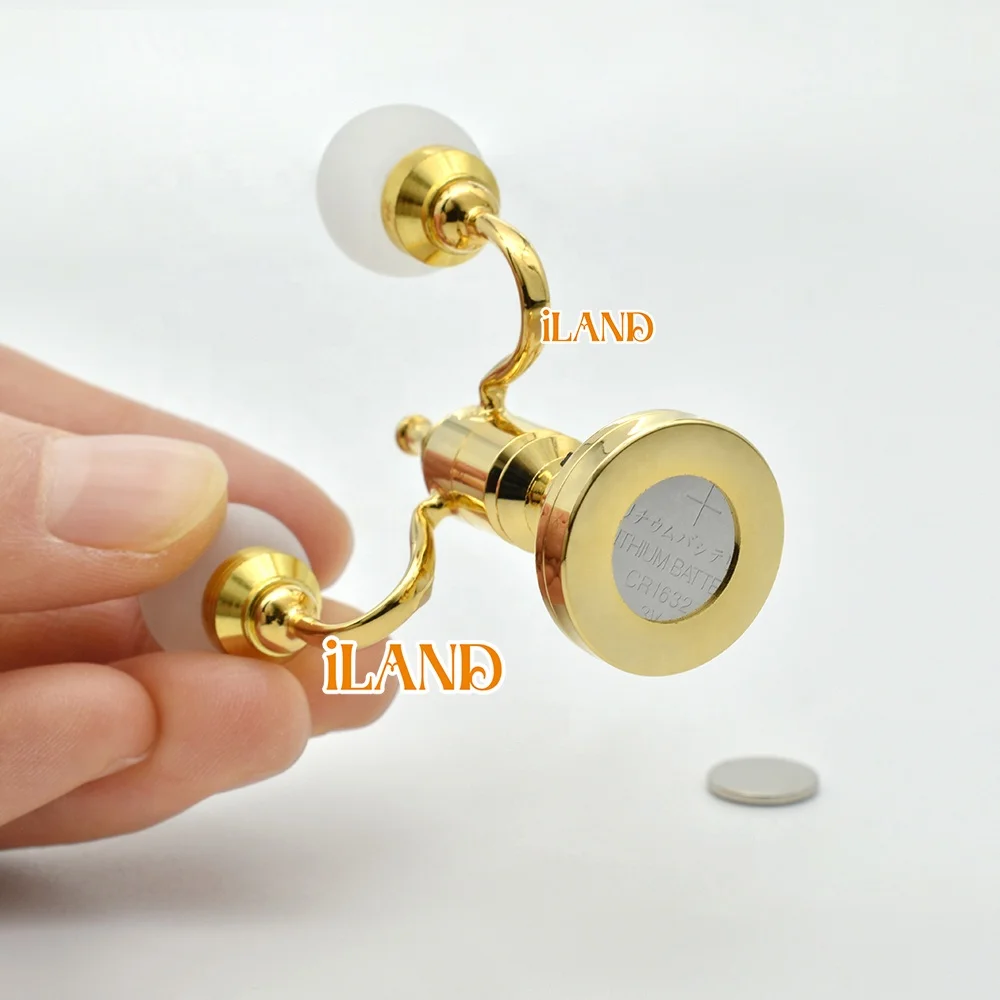 Miniatur-Kronleuchter Mit Batterie - Puppenhaus-Beleuchtung Aus Metall & Acryl