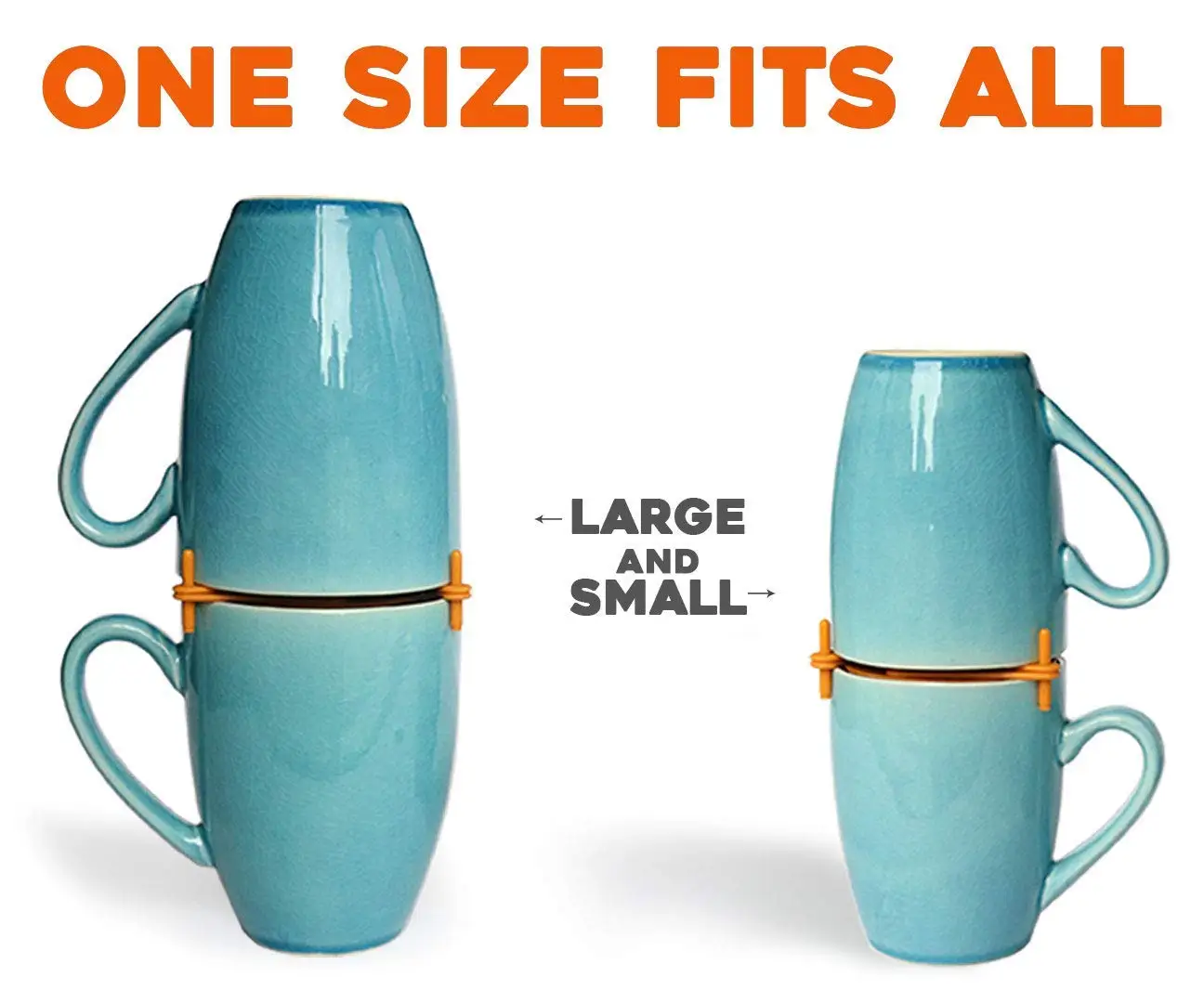 Stackable Mug Organizers - Retractable Adjustable Cup Holders