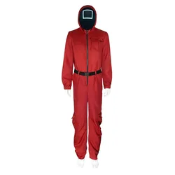 New product hot sale wholesale squid game clothes TV same style masque man boss masque hood garment set