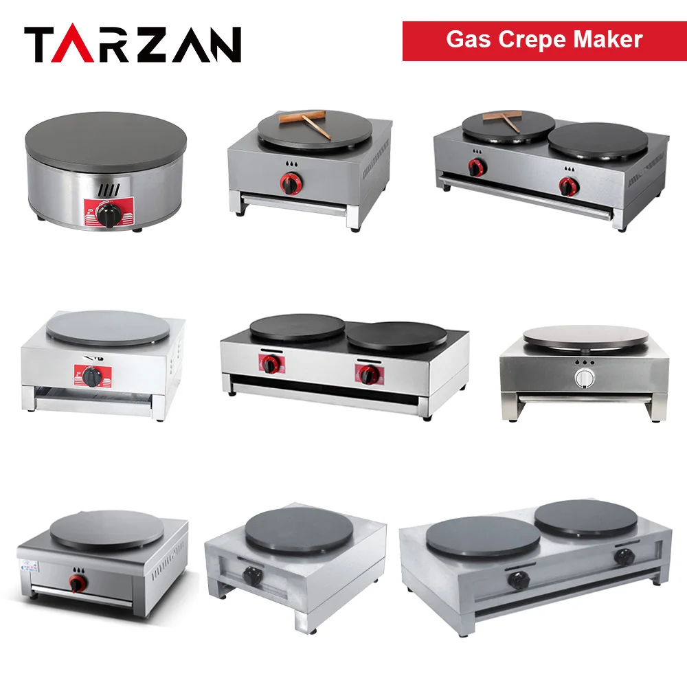 Factory price Restaurant Stainless Steel Crepe maker 2 Plates Pancake Machine Electric Crepe Makers for sale details