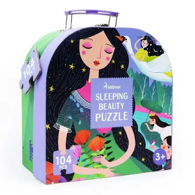 Sleeping Beauty Puzzle 104 pieces  early Educational Toys cardboard   paper saw jigsaw blade puzzle DIY toys