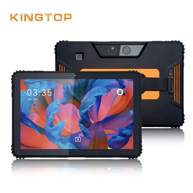 KINGTOP Rugged Tablet Waterproof IP68 Shockproof NFC Scanner Barcode 4G LTE 10.1 inch 6GB 128GB Android 12.0 Tablet PC