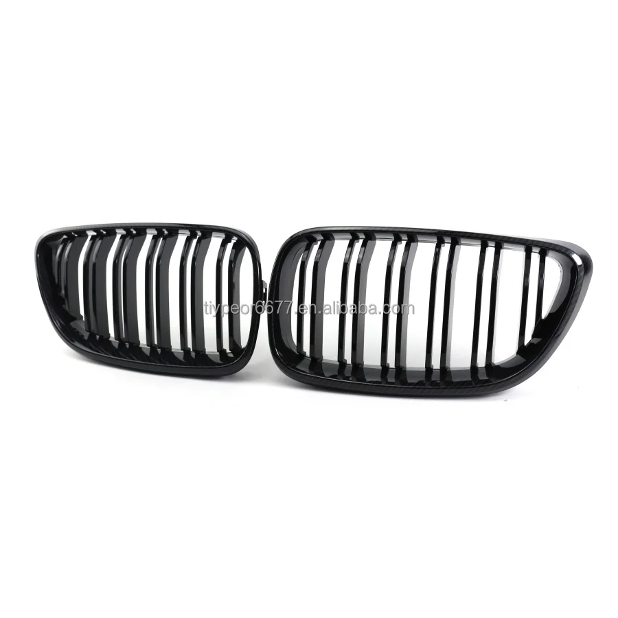 product tiypeor double slat front grille car accessories kidney mesh bumper grill for bmw 2 series f22 2014   2018 glossy matte black-8