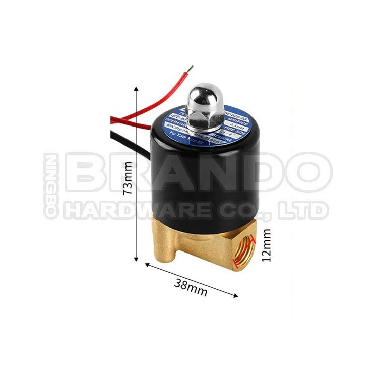 1/4'' 2W025-08 UD-8 Brass Body Electric Solenoid Water Valve AC220V AC110V DC12V DC24V