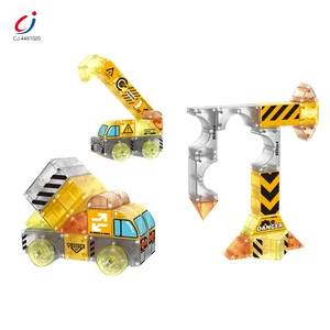 Chengji Jeux De Construction Engineering Building Block DIY 3D Engineering Educational Toy Cheap Magnet Building Blocks