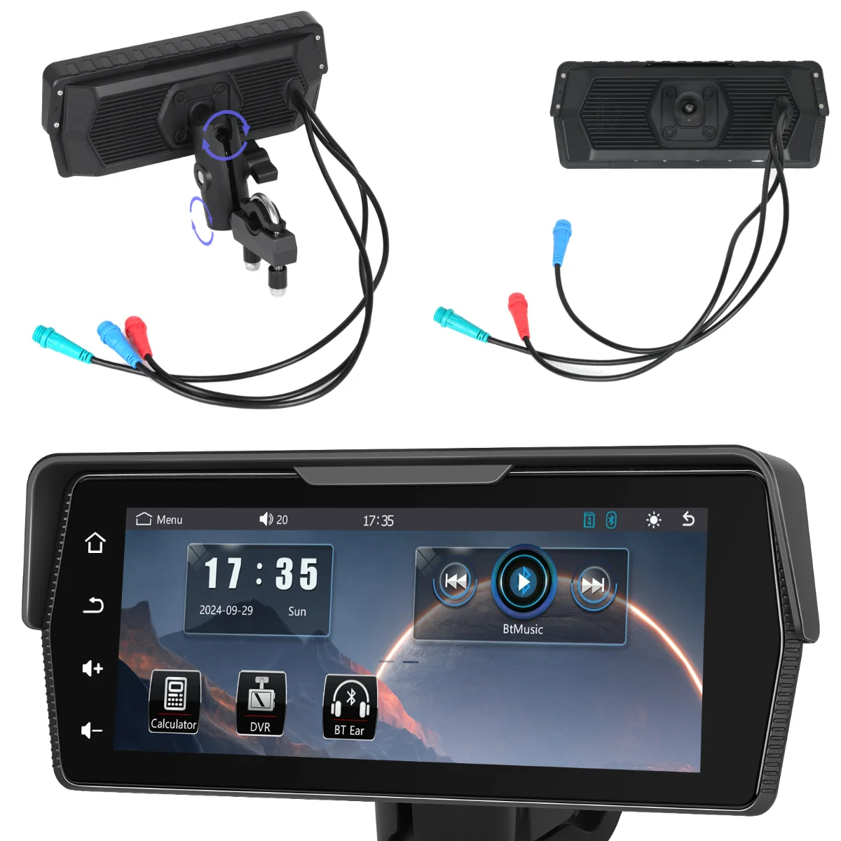 android auto dual bt ip67 waterproof dvr customization a3956-9
