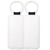 porte-clés rectangulaire double face blanc