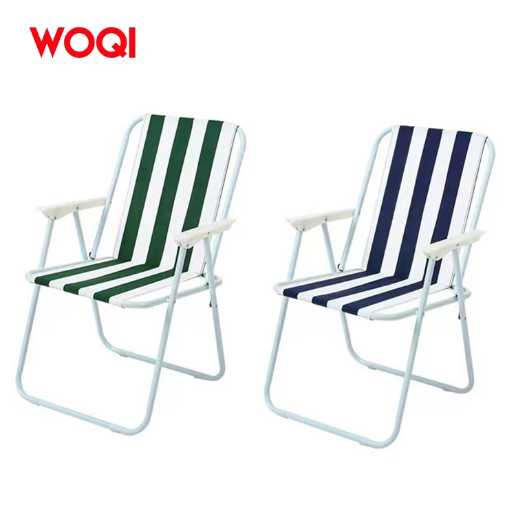 WOQI Wholesale High Quality Outdoor Foldable Lightweight Iron Frame Garden Camping Chair aperçu 2