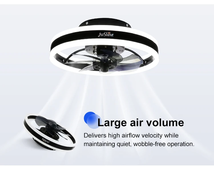 1stshine Led Ceiling Fan Dc Motor Mini Low Noise Indoor Flush Mount