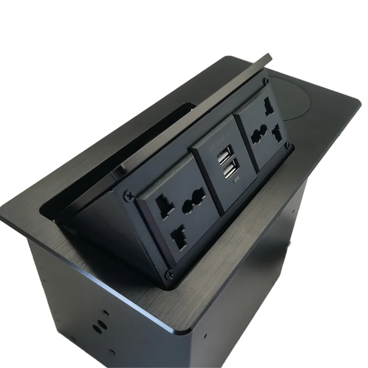 Vnx Desktop Socket Electrical Switches Pop up Floor Socket Hidden Type for Meeting Room Double Mutil Universal Power Outlet