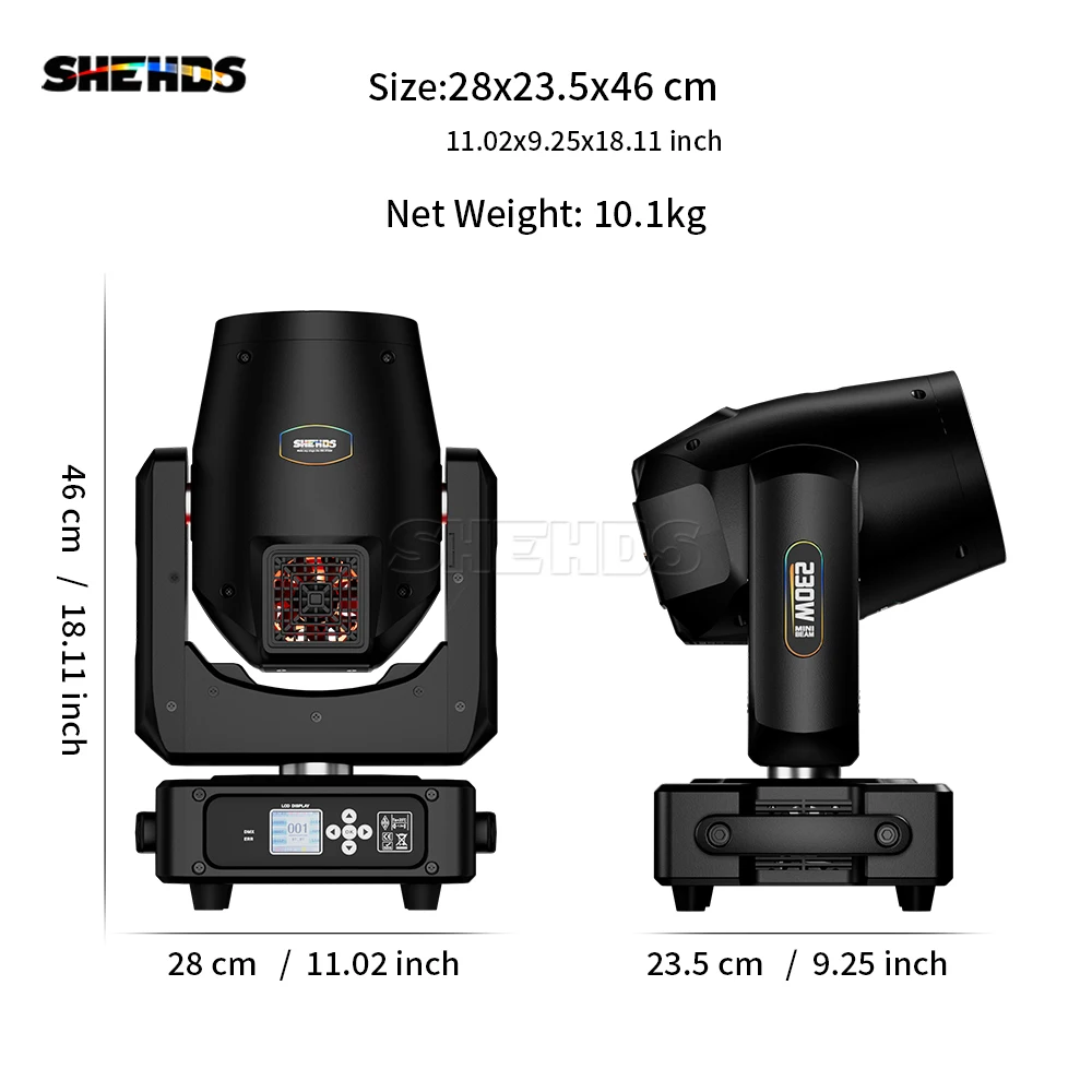 SHEHDS Mini Beam 230 Dmx 512 Beam Spot Beam 230w R7 Small Mini 7r