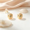 Pendientes chapados en oro de 18 quilates 4