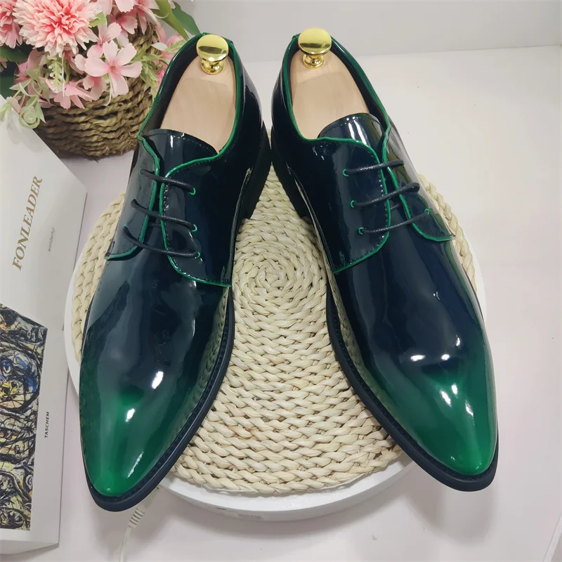 Durable Green Lace-up Shoes by Fonleader - Perfect for Men