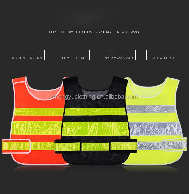 Reflective Traffic Safety Vest Fishing Road Safety Workwear Mesh Breathable Sports Competition Vest