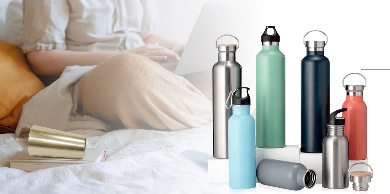 500ml Wooden Color Lid Straight Bottles Stainless Steel Vacuum