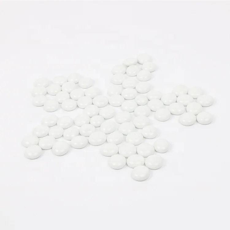 Домашний сад ваза украшение белые плоские стеклянные мраморы