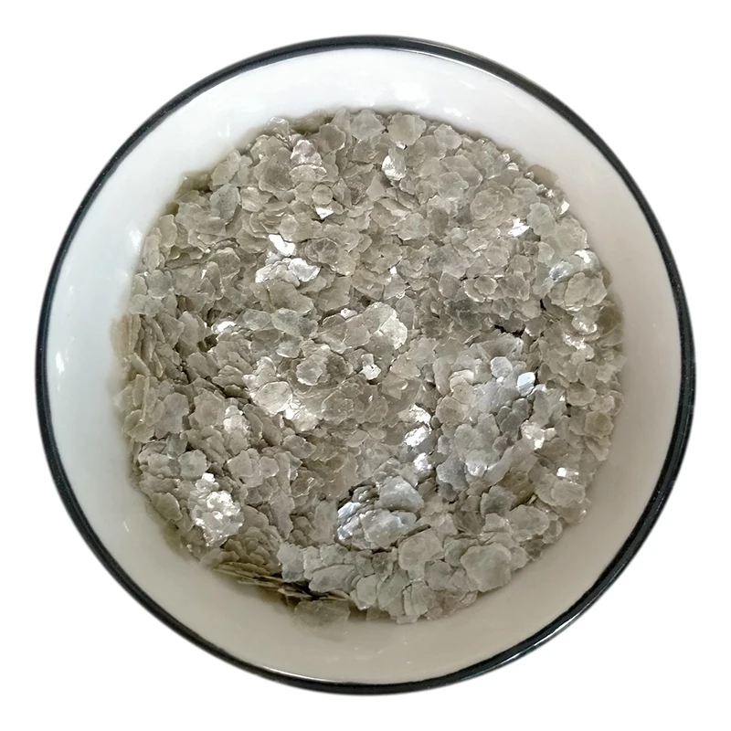 Natural Mica flakes Decoration Silver Rock Chip Mica Flakes for Embellish in Floor Tiles Coatings Epoxy Floor