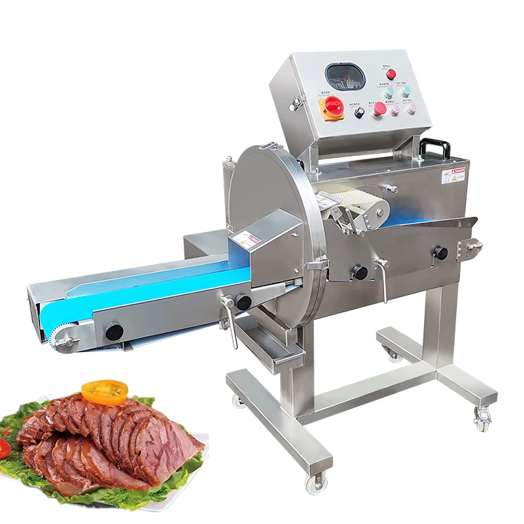 Cooked Meat Slicing Machine Electric Biltong Cutter Meat Cutting Slicer Automatic Ham Slicing Machine