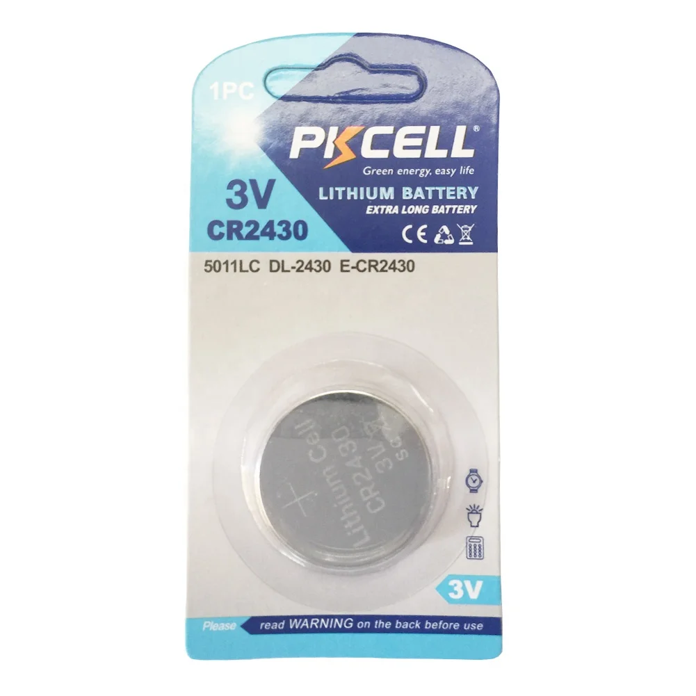 PKCELL Brand CE RoHs MSDS Lithium 3V Battery CR2400 270mAh Battery CR2430