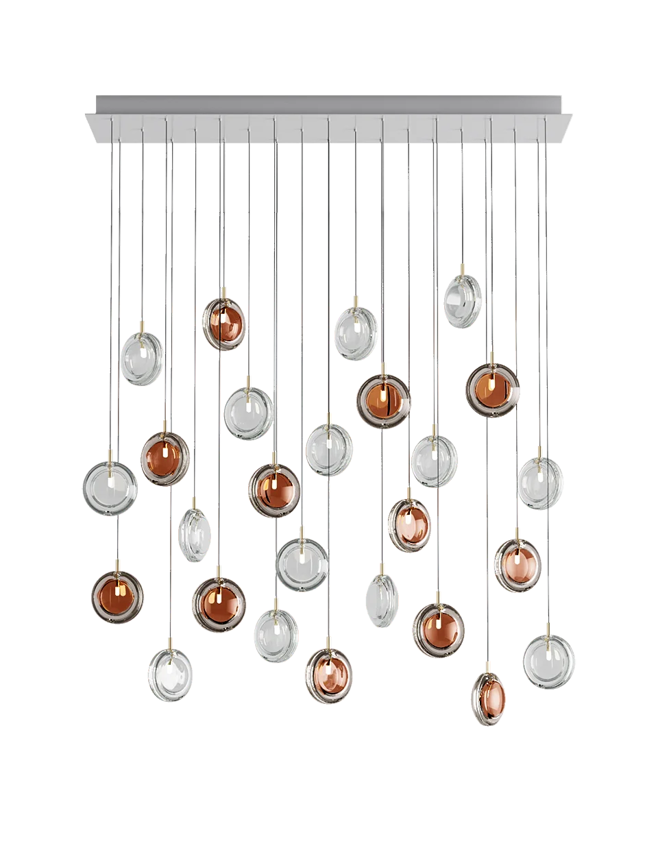 Custom High Ceilling Villa Staircase LED Lighting Long Hanging Lamp Decoration chandelier Lights Commercial Hall Pendant Light