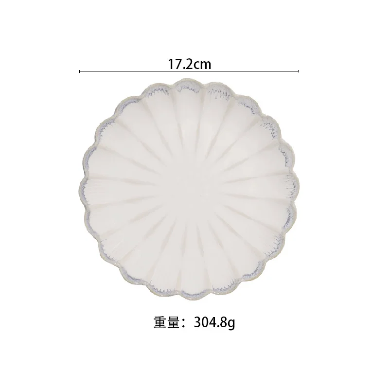 Japanese Flower Edge Ceramic Dinnerware Set Plate Dish Porcelain Tableware Dessert Plate Dinner Sets details