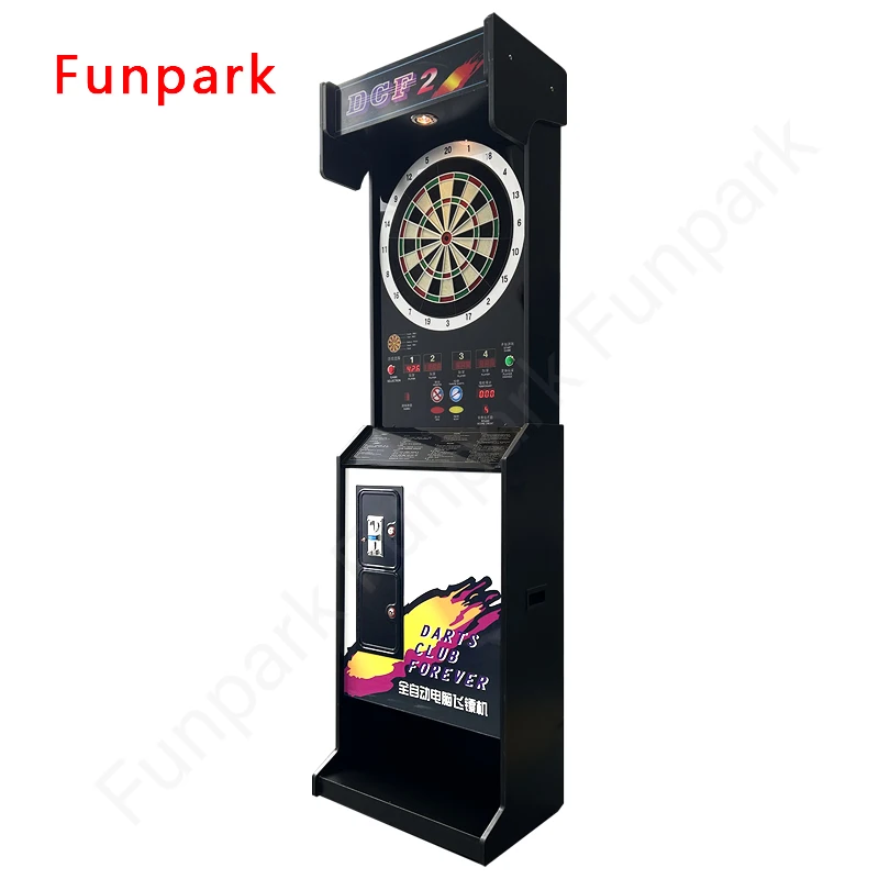 Funpark High Quality Coin Operated Arcade Dart Machine Sport Style Metal and Wooden Pusher for Recreation Centers factory