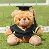Brown bear-yellow collar academic robe