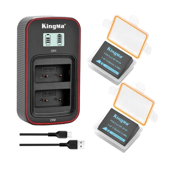 KingMa 1140mah NP-W126 Replacement Lithium-ion Digital Battery Charger Set for Fujifilm X-t1 X-e1 Xh1xt30 Xt20