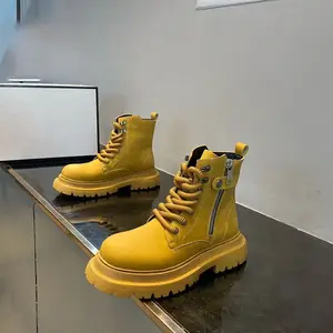 Men's Wear British Rhubarb Street Distinctive Workwear Silky Zipper for Boots Ultrafilm Leather Upper Rubber