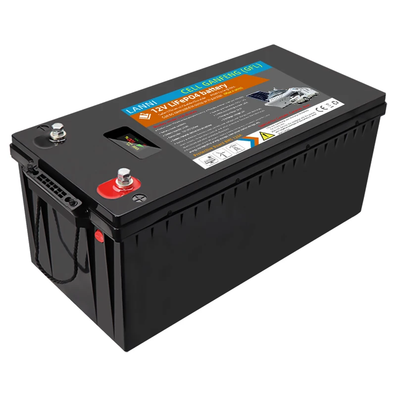 High Capacity Deep Cycle Rechargeable Lithium Ion Lifepo4 Battery Pack Intelligent BMS 12V 200Ah Lithium Battery Pack Lifepo4 Ba