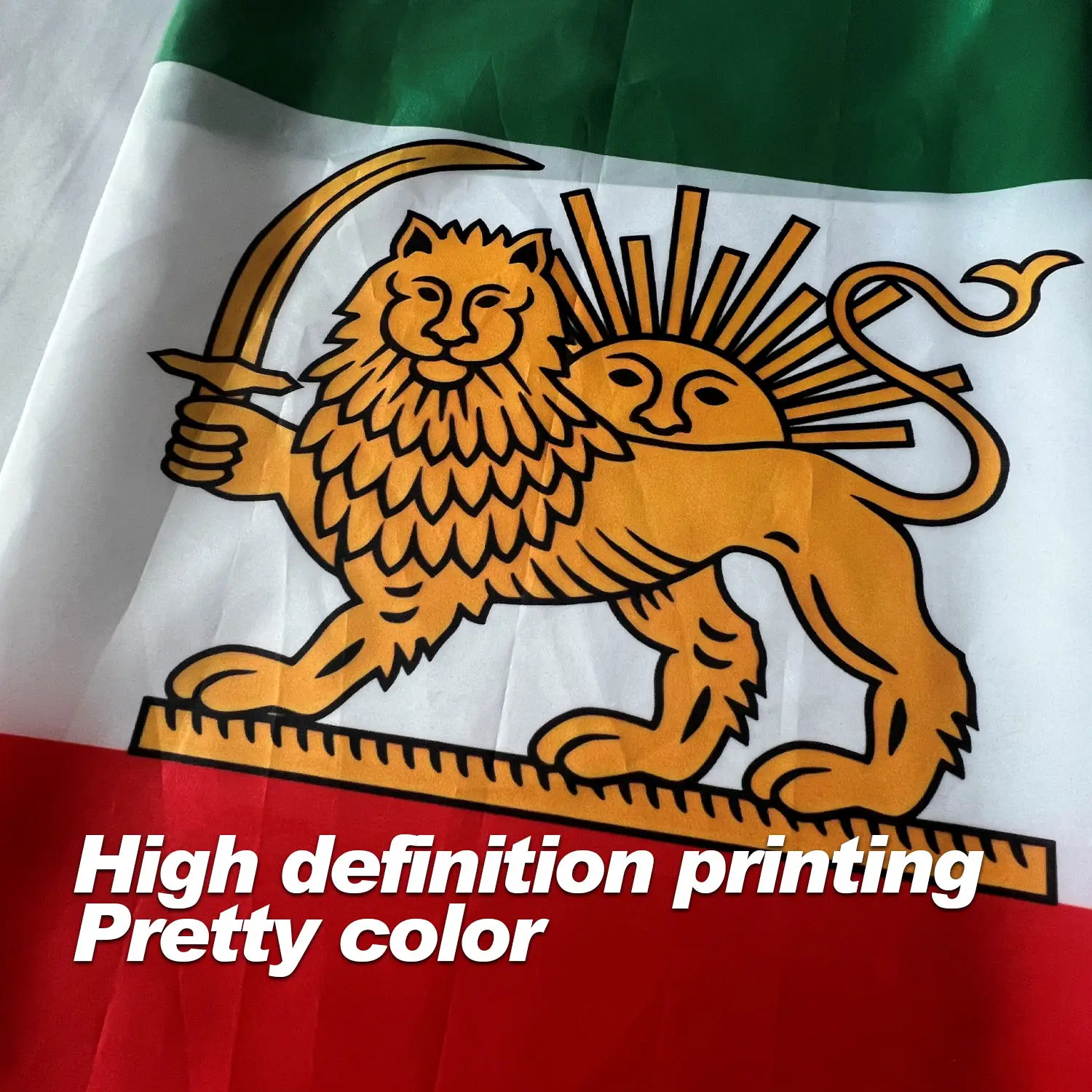 Promotional Product Customized High-quality 3xft 100% Polyester Outdoor National Iran Lion Flag Iran Flag lion Iera Flag