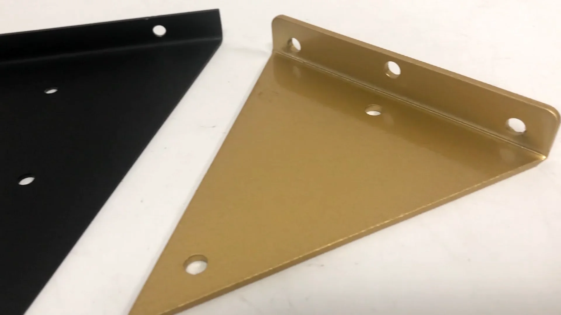 Simple Black Gold Iron Bracket Invisible Wall Shelf Support Triangle