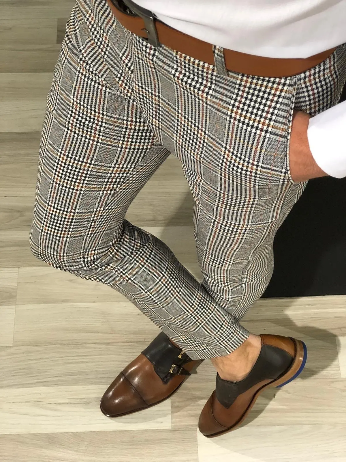 Men Plaid Print Tailored Pants  SHEIN IN