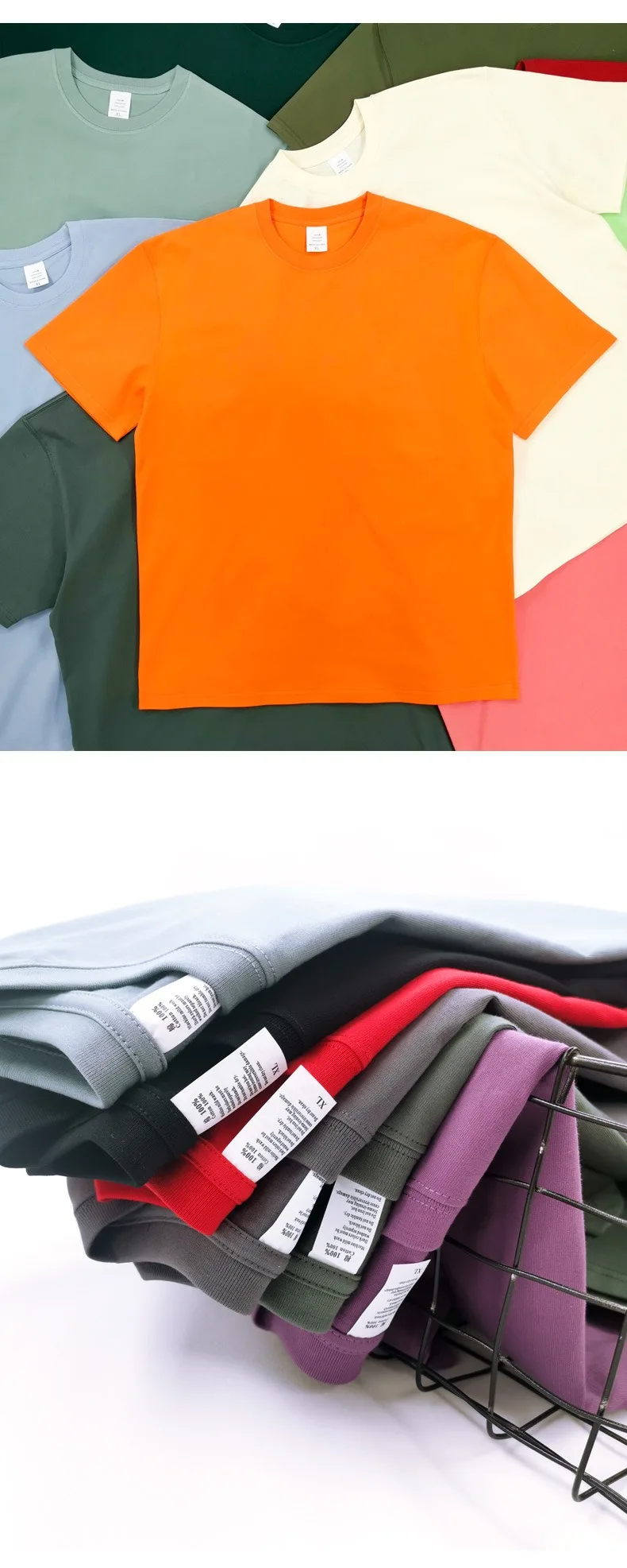 Wholesale Plain Soft Basic Mens T Shirt Heavy Thick 100 Cotton 260gsm