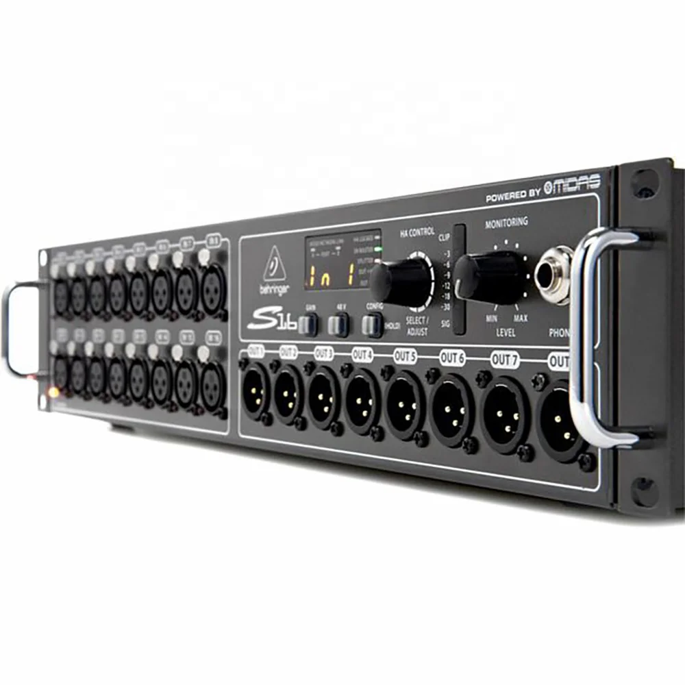 百灵达s16数字混音器舞台箱16输入8输出室外室内功放系统演播室设备舞台