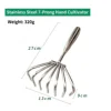 All stainless steel seven teeth 9cm rake