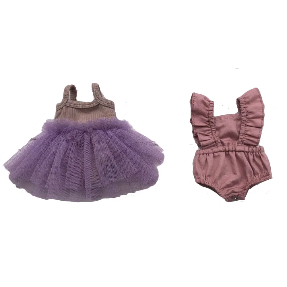 Летние слитные куклы Miniland, комбинезоны, однотонная муслиновая Одежда для кукол-малышей