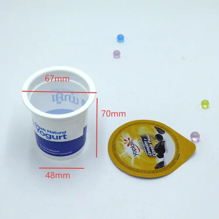 125ml Plastic Yogurt Cups with Aluminum Seal Durable Packaging for  Convenient Storage and Enjoyment
