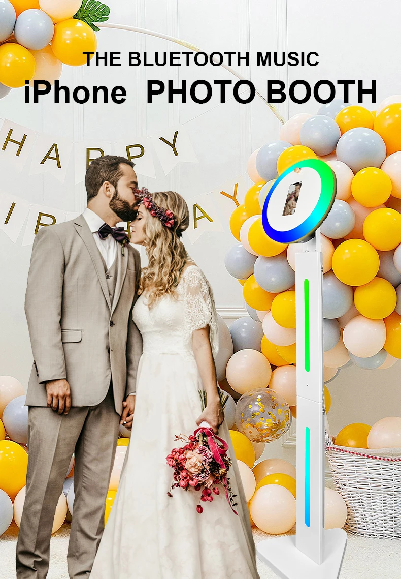 Hot Sale Selfie Booth Wedding Party Supplies Photo Booth Shell Ring Light Photo Booth Machine For iPhone