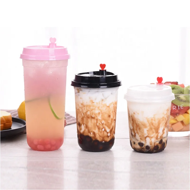 Boba Cup Bubble Tea Milk Juice Reusable 360ml 500ml 700ml Custom Printed PP  Cup - China Plastic Cup and Custom Plastic Cups price