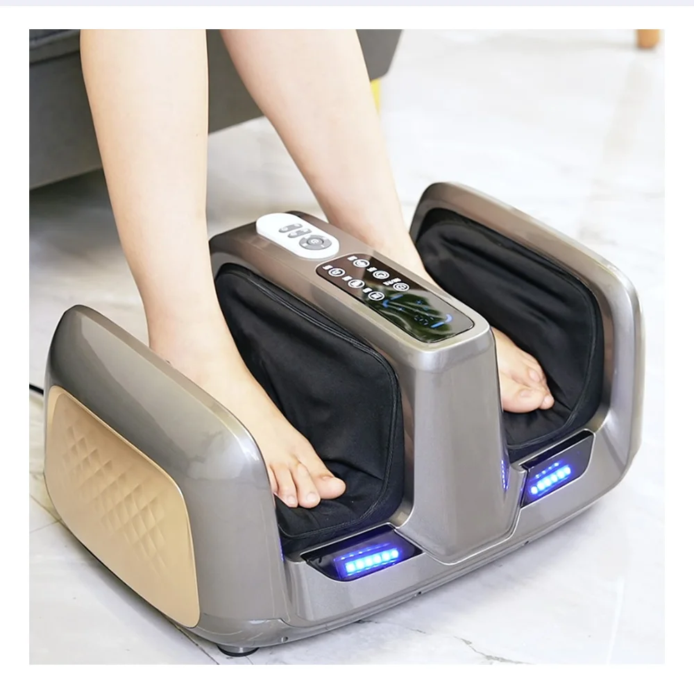 máy mát-xa chân điện điều chỉnh được năm 2024, kiểu bấm huyệt Shiatsu, con lăn bóp, có áp lực không khí, kích thước lớn, mát-xa chân và chân toàn bộ theo phương pháp Trung Hoa