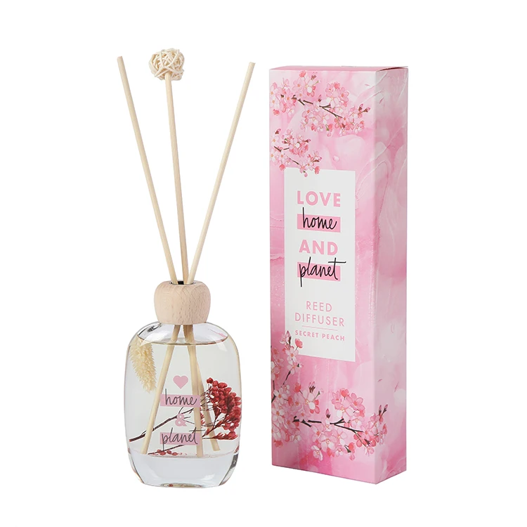 product perfect  reed diffuser gift set  premium wood lid glass bottle  natural rattan sticks  holiday home  office decor gift-14
