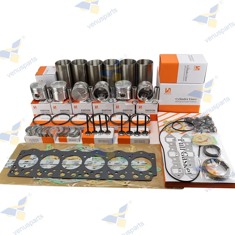 320C Engine Rebuild Kit Piston Ring Liner Bearing and Gasket Set for CAT 3066 Mitsubishi S6K S6KT Complete Overhauling Kit