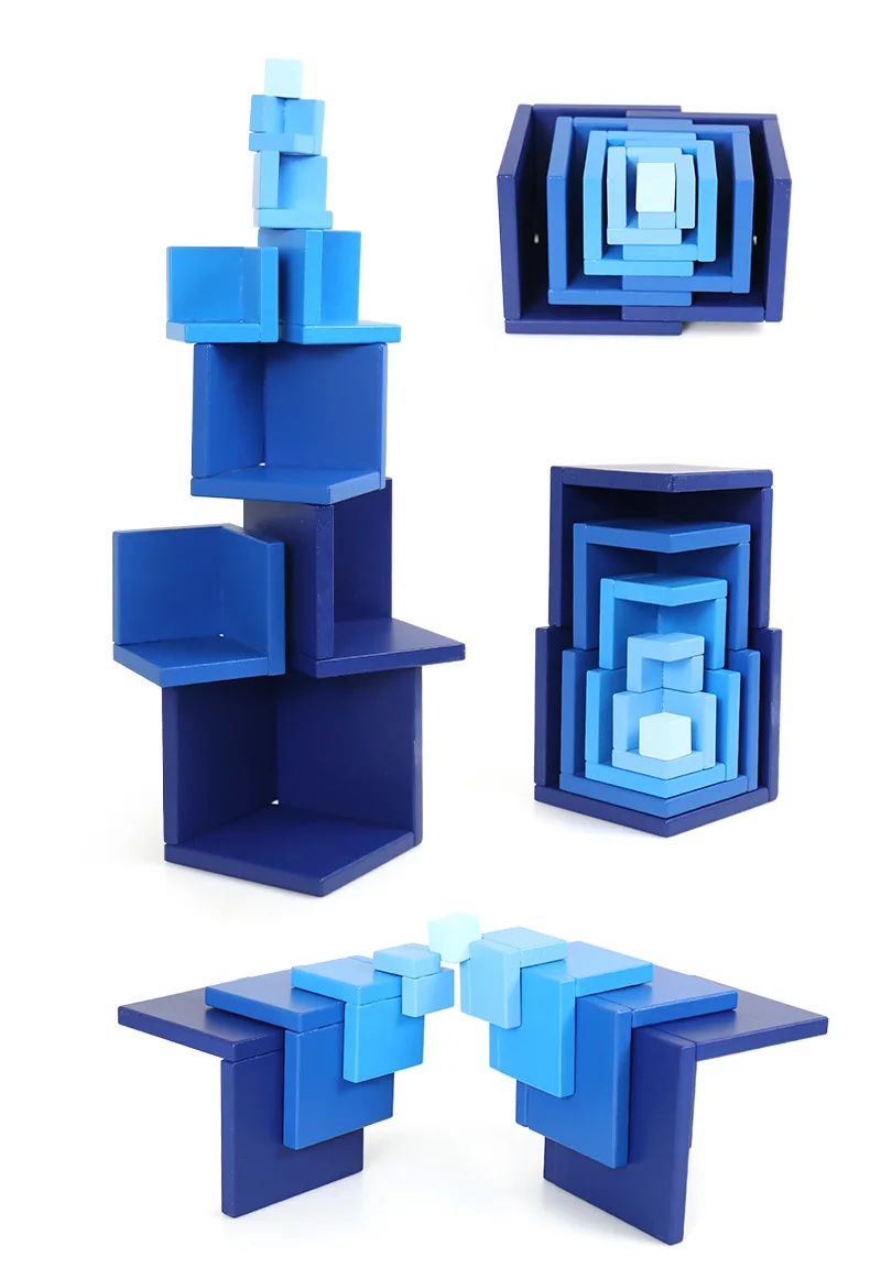ODM Children'S Early Education Assembled Wooden Block Puzzle Toys