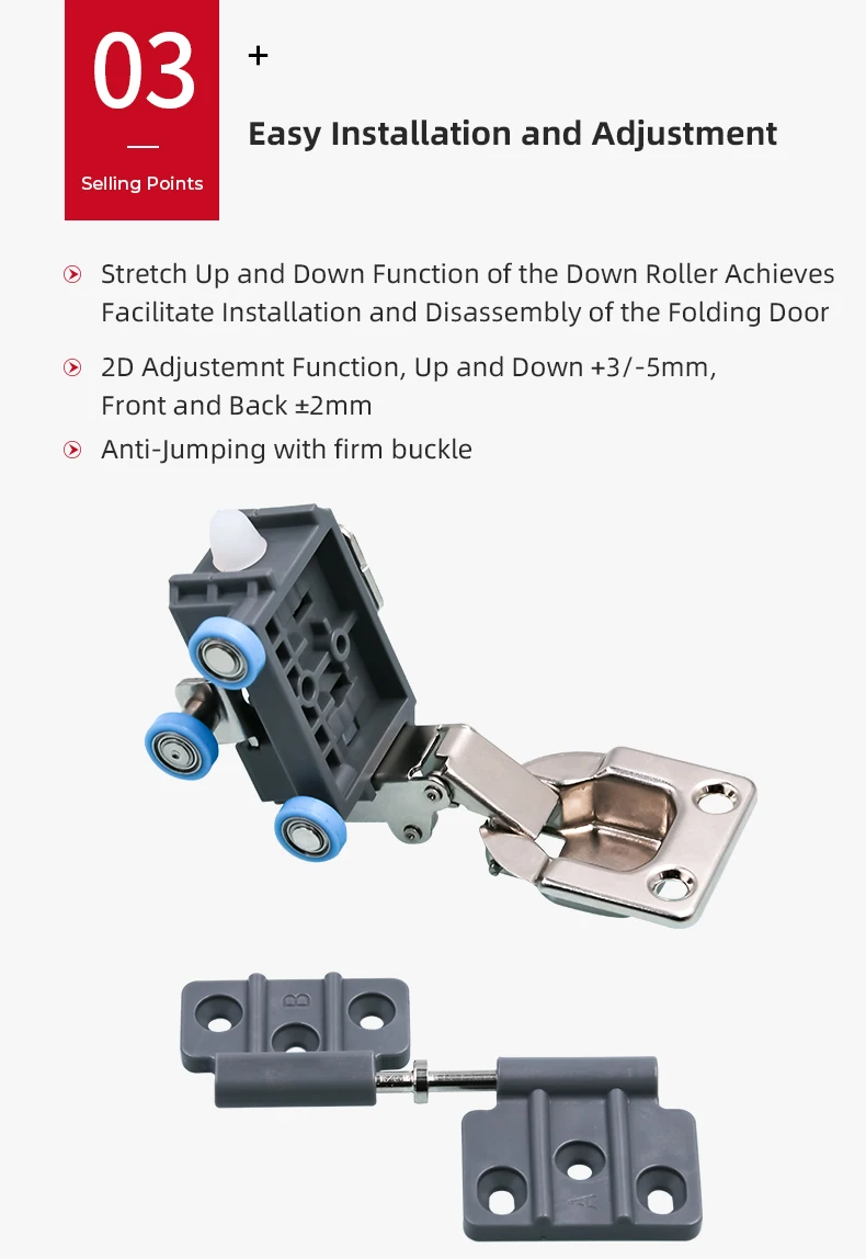 Temax Folding Door System Soft Closing Push Open Handle Release For