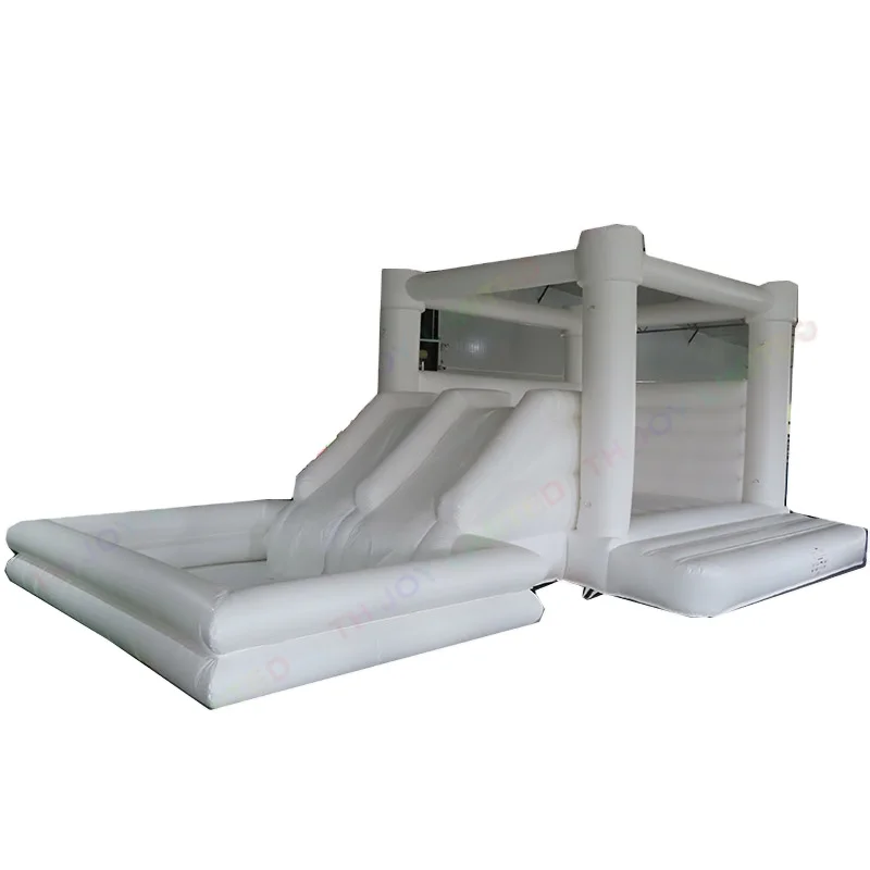 7,5x4x3 м высокий белый домик для прыжков надувной замок горка для бассейна