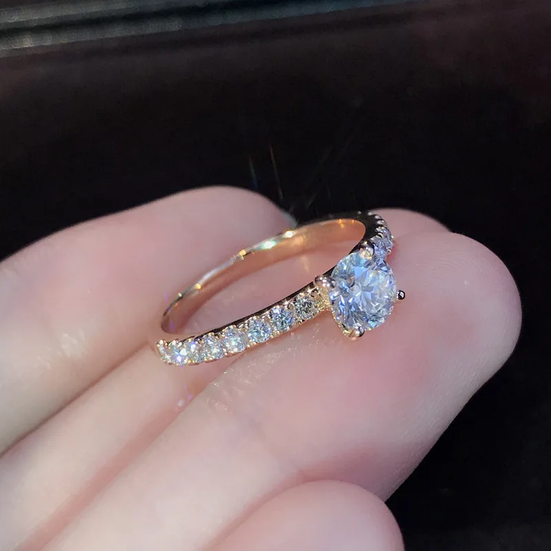 Bague de mariage en argent plaqué 2021 pour femme, bijoux de