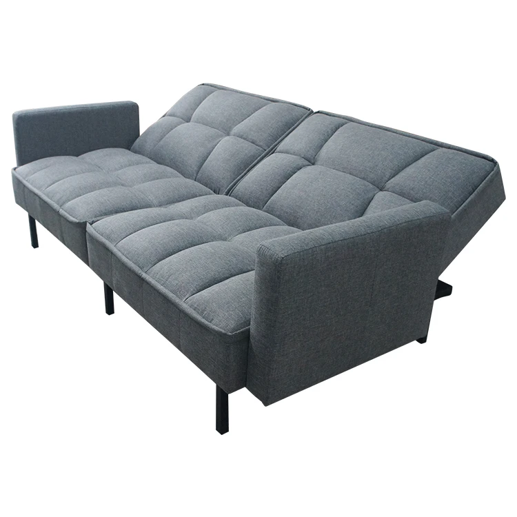 best choice products modern linen convertible futon sofa bed