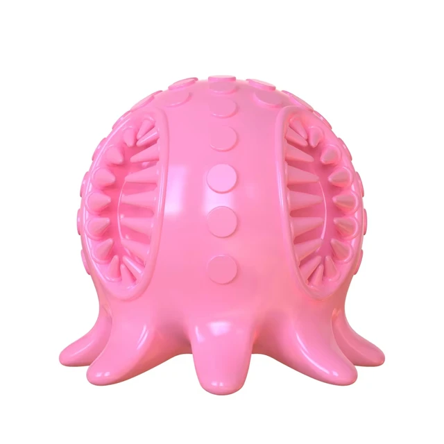 High Resistant Dog Chewing Toy Sounding Dog Octopus Squeaky Toothbrush Ball Teeth Cleaning Toy